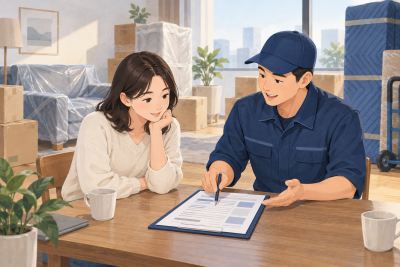 이삿짐센터 견적·비용 총정리: 이삿짐센터 이용 완벽 가이드 관련 설명용 삽화